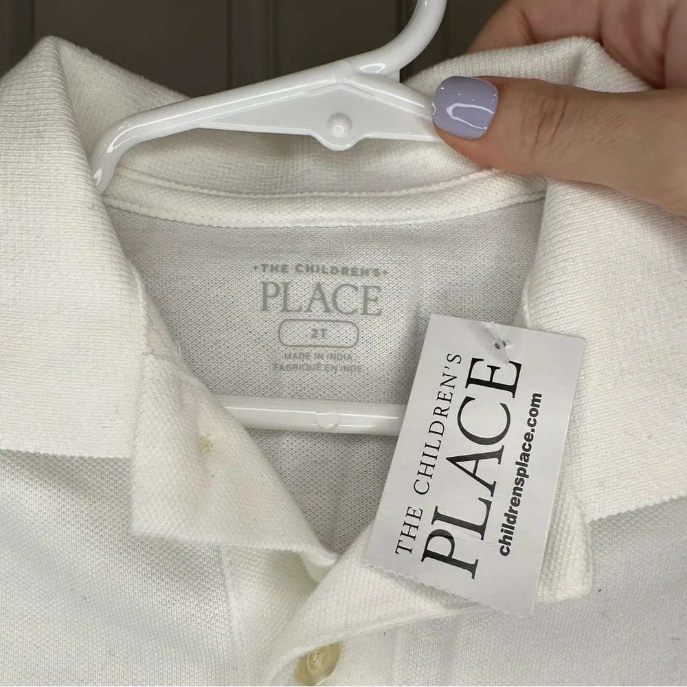 The Children’s Place White Polo‎ Size 2T NWT